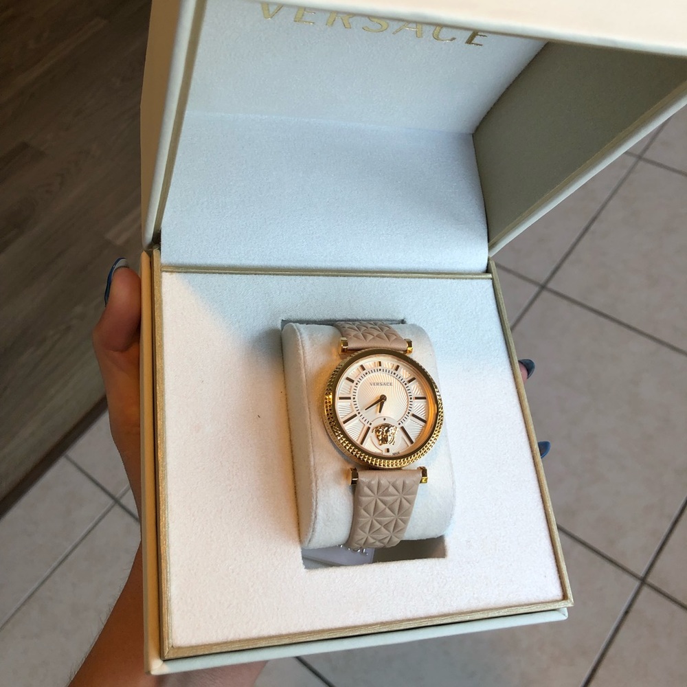 Versace Rose Gold Logo Watch